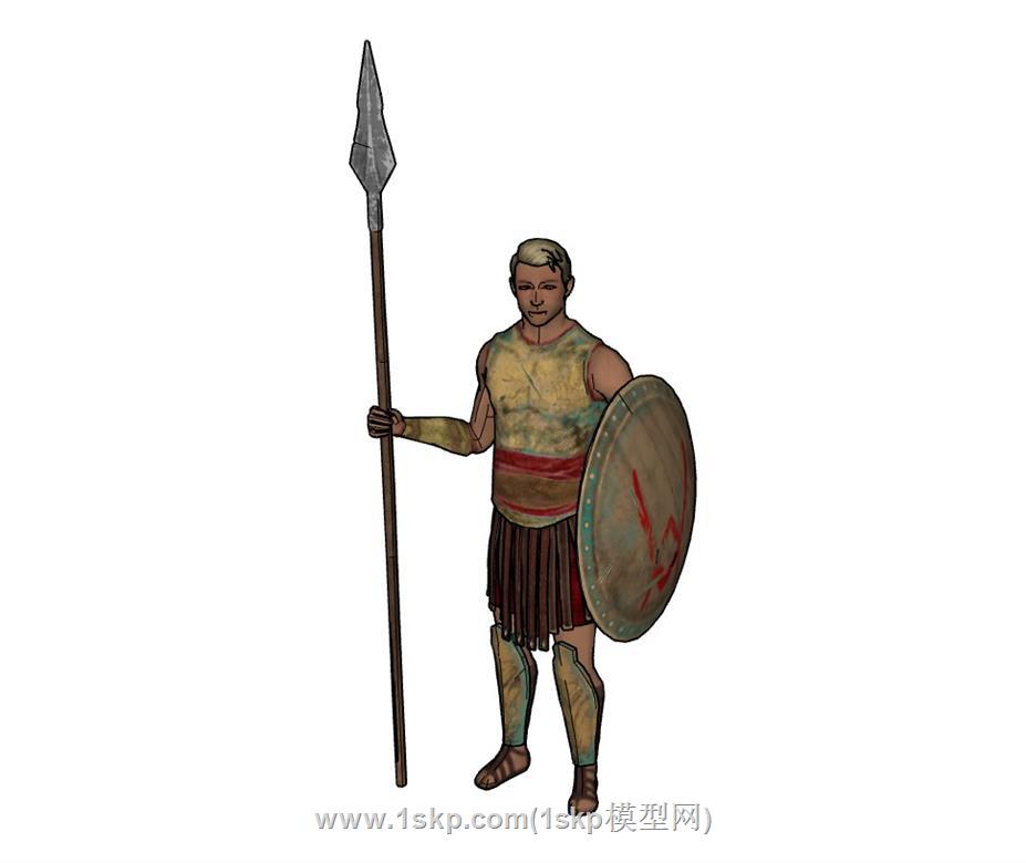 士兵人物SU模型