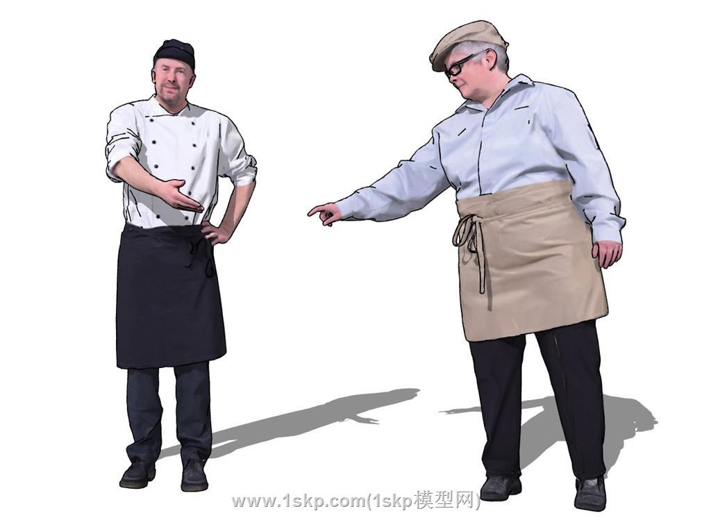 厨师人物SU模型