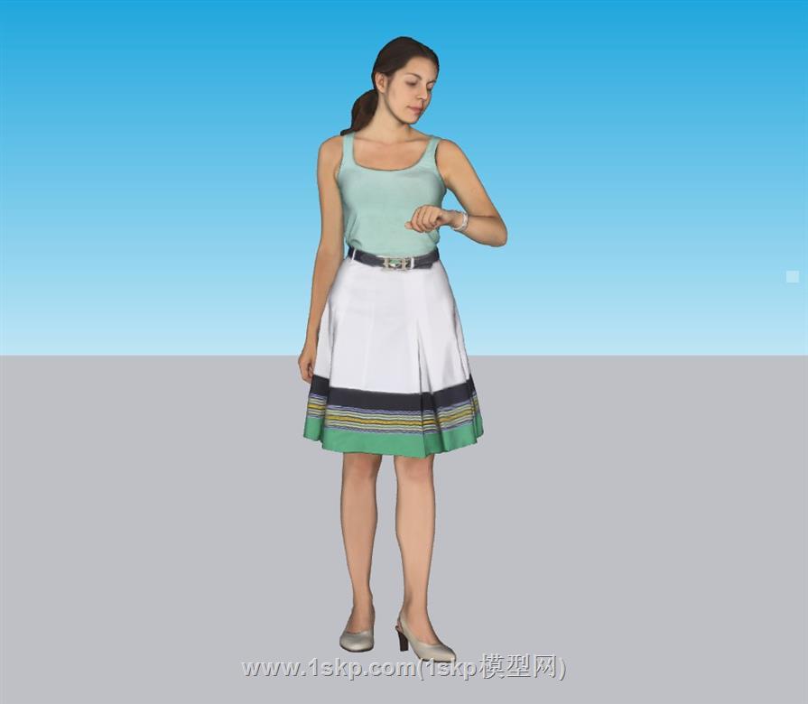 女人美女人物SU模型