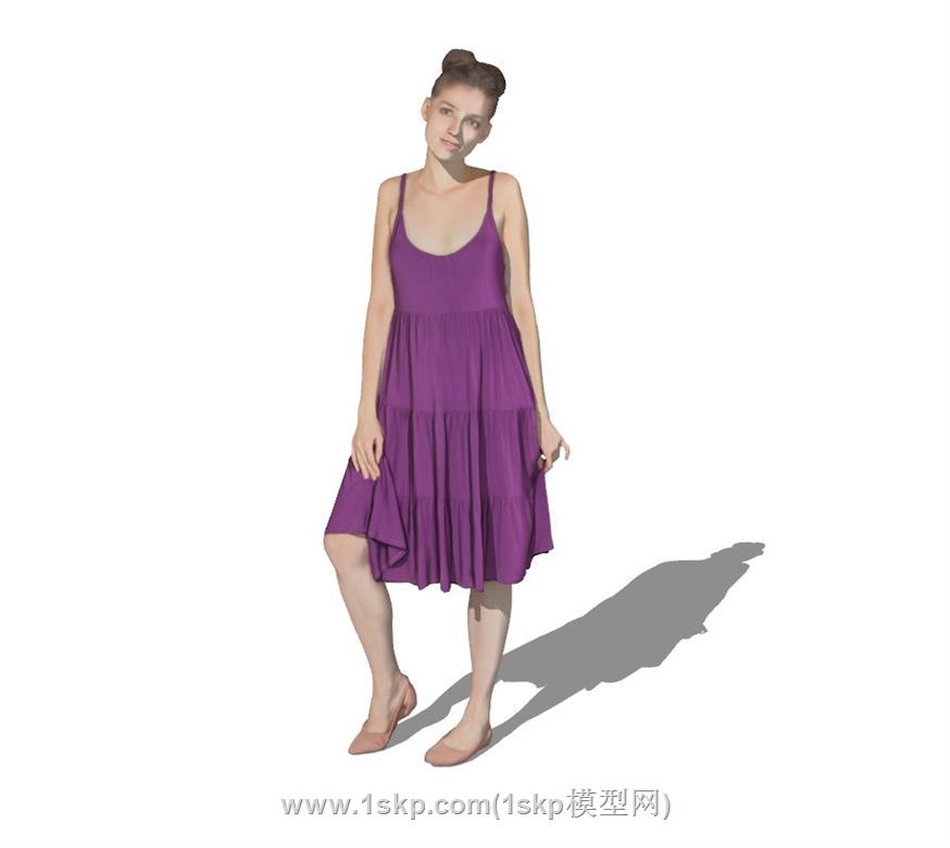 女人人物SU模型