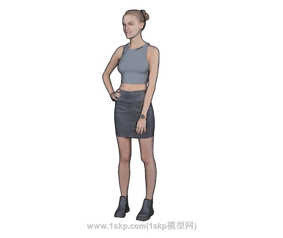 女人人物SU模型