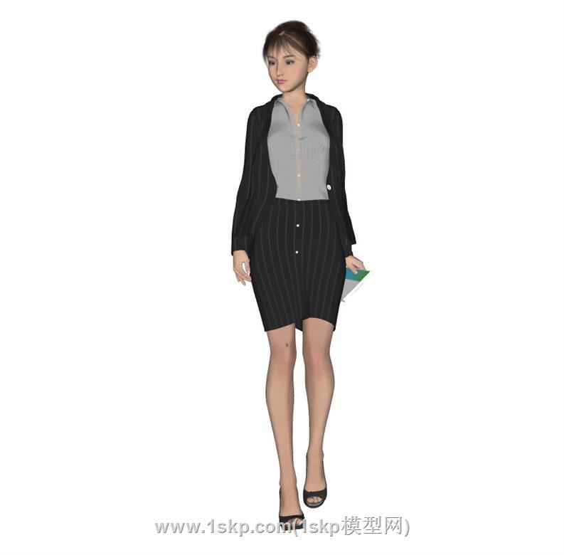 女人SU模型