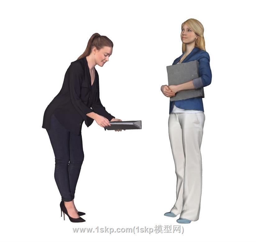 商务女人人物SU模型