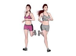 跑步美女人物SU模型