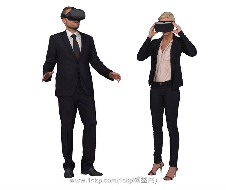 VR体验人物SU模型