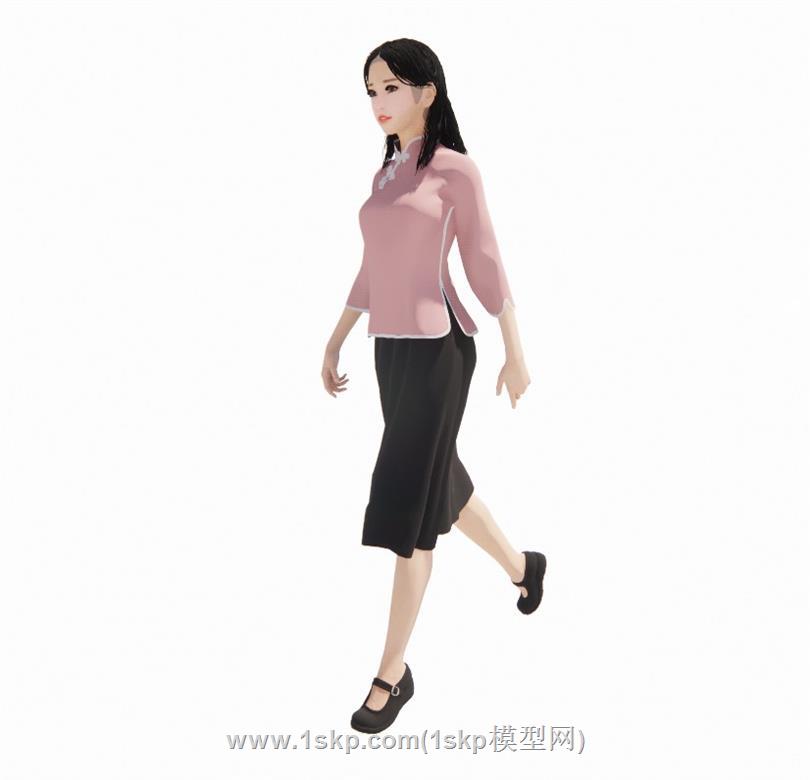 民国女人SU模型