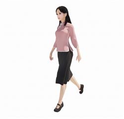民国女人SU模型
