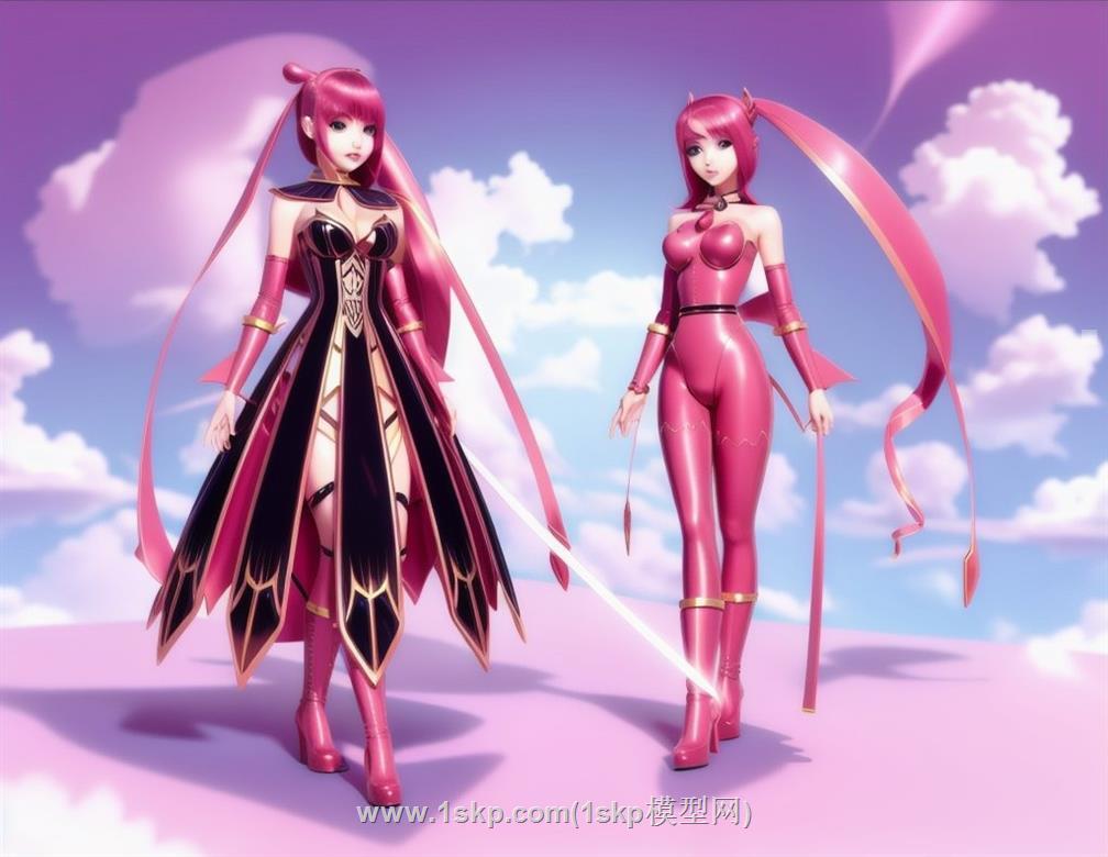 美少女手办人物SU模型