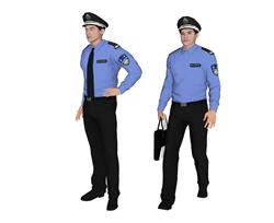 警察人物SU模型