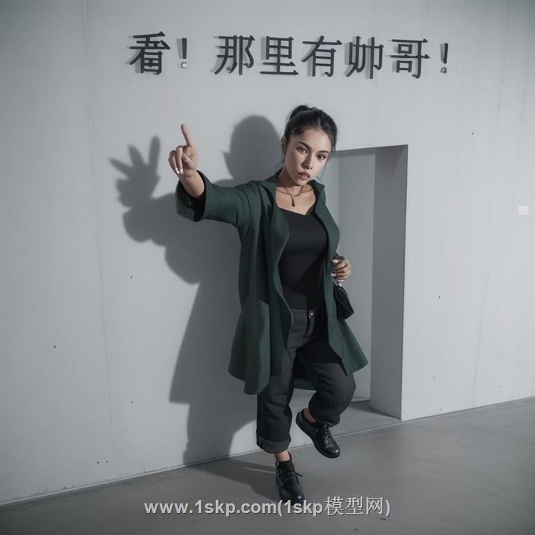 外国美女人物SU模型