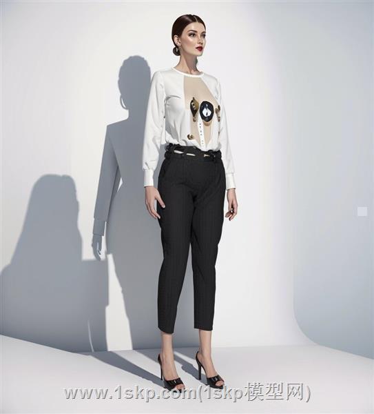 女人站姿SU模型
