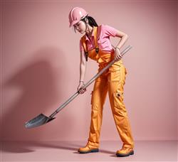 女工人铲子SU模型