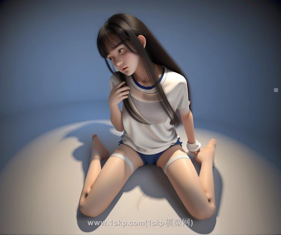 可爱女生人物SU模型
