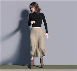 女孩人物SU模型