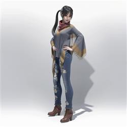 叉腰美女人物SU模型 免费sketchup模型下载