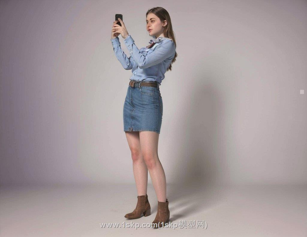 自拍女人SU模型