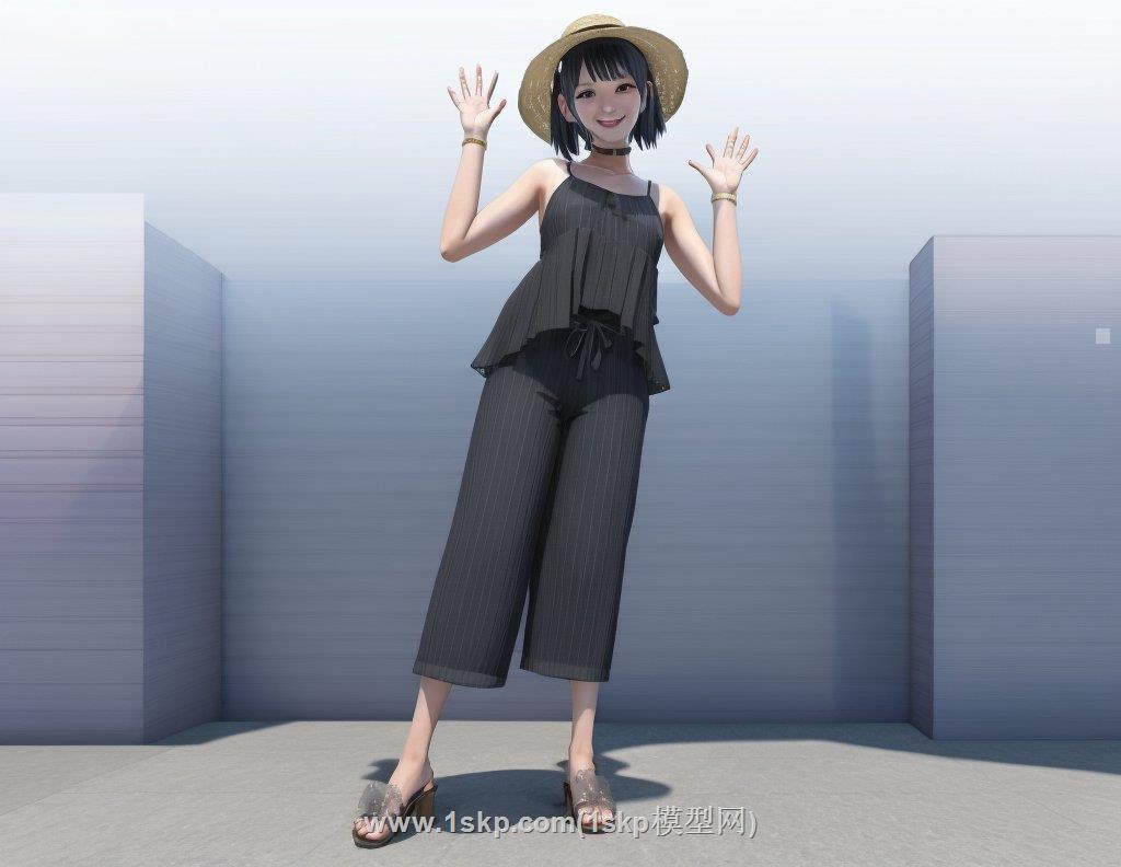 卡爱女生人物SU模型