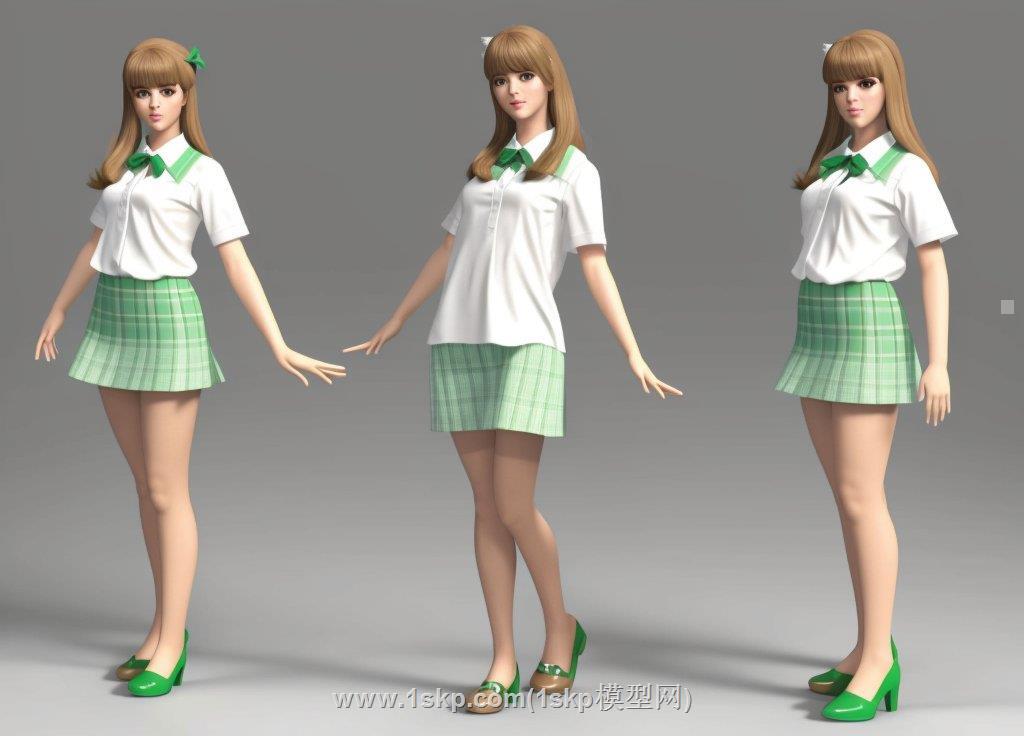 女生人物SU模型