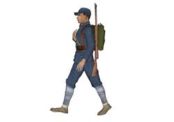 红军人物士兵SU模型