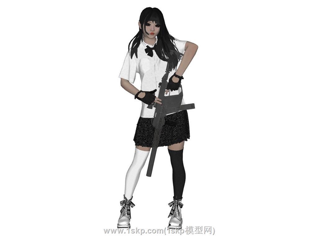 女孩CosplaySU模型