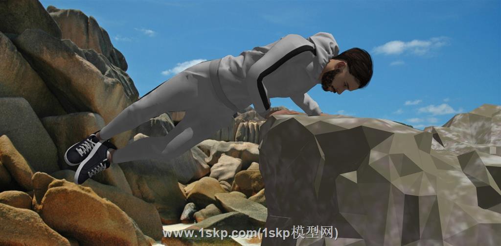 极限运动跑酷男人