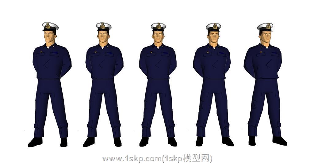 海军站姿人物