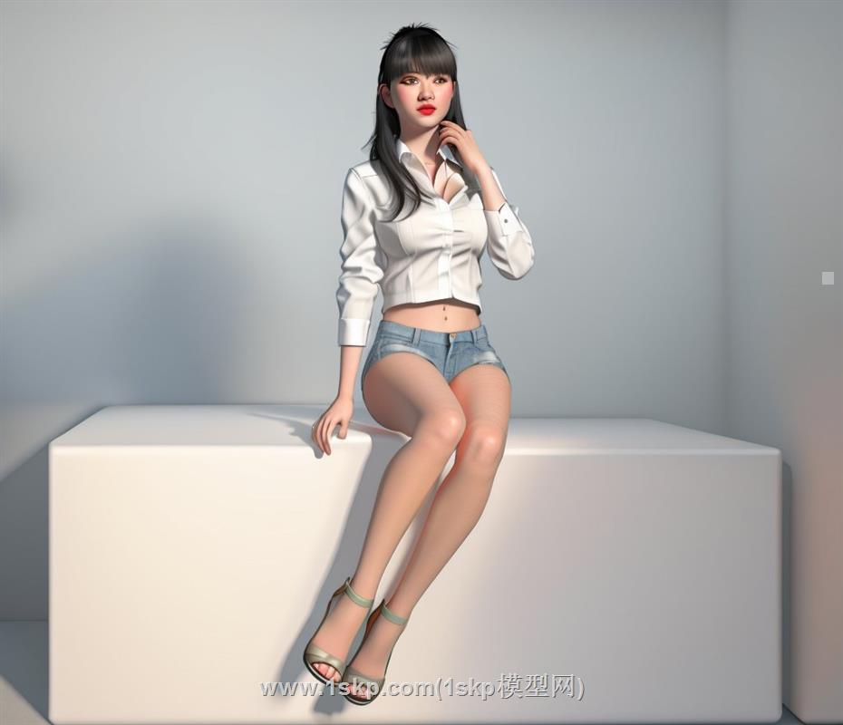 坐姿女孩美女人物