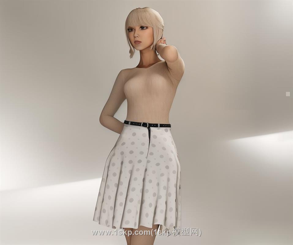 撩发美女人物