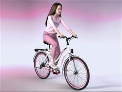 骑车女孩人物