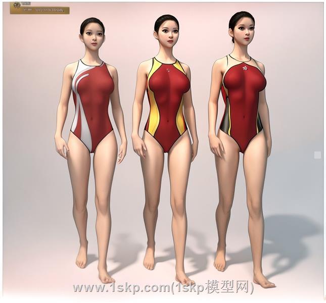 泳装运动员的人物