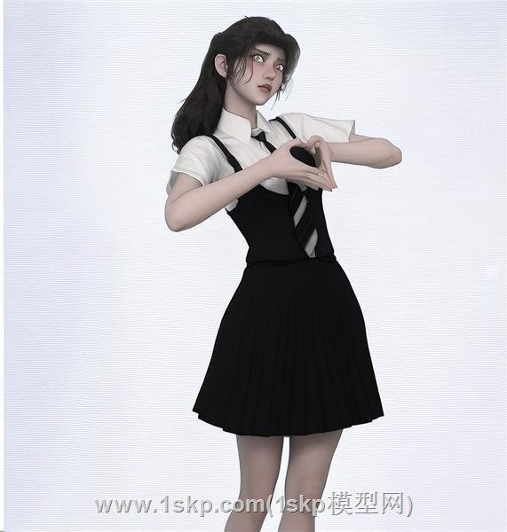 比爱心的女孩人物