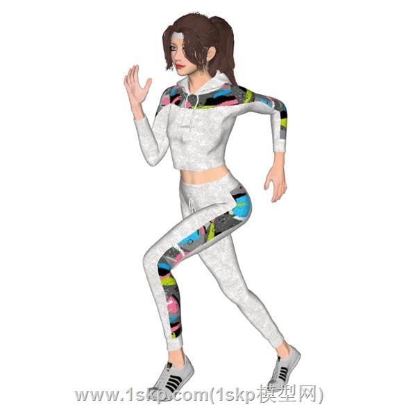 跑步运动女孩
