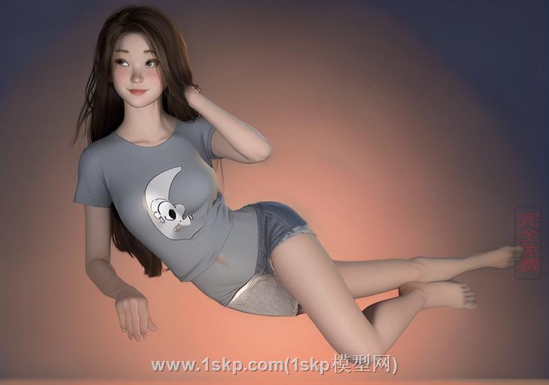 躺着的美女人物