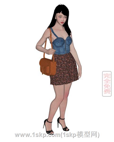 购物的挎包美女人物