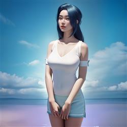 自信的美女人物