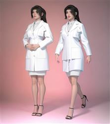 女医生白大褂人物