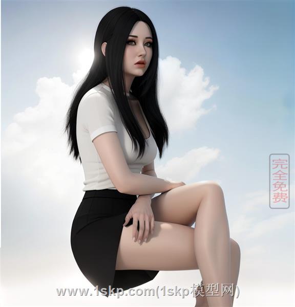 坐姿女生的人物