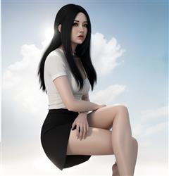 坐姿女生的人物