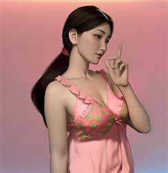 女模特人物