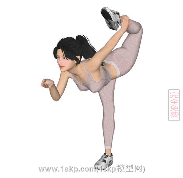 金鸡独立的瑜伽美女