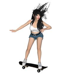 滑板女孩人物