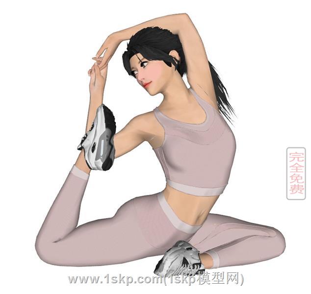 大美瑜伽拉伸人物
