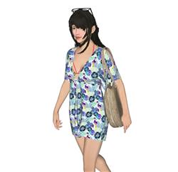 行走的泳装女人