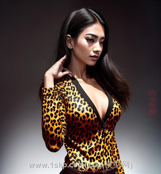 豹纹美女人物