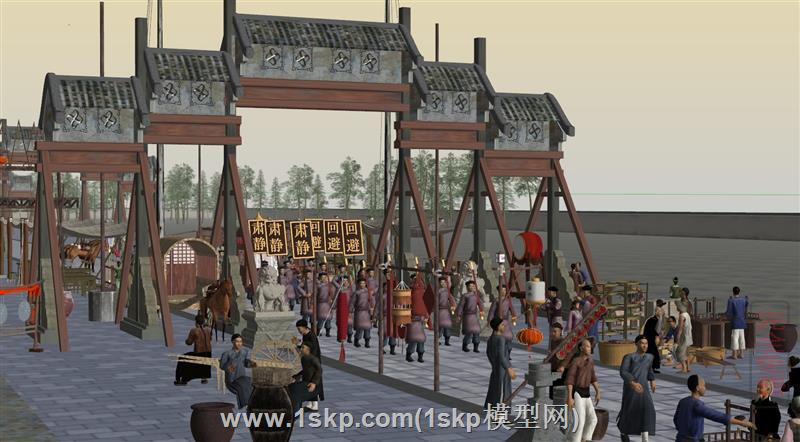 古代官老爷衙役出巡