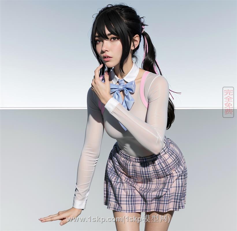 害羞的女学生