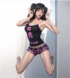 网红拍照女孩人物