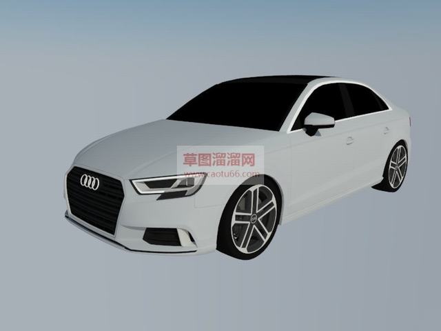 2017款奥迪A3汽车SU模型