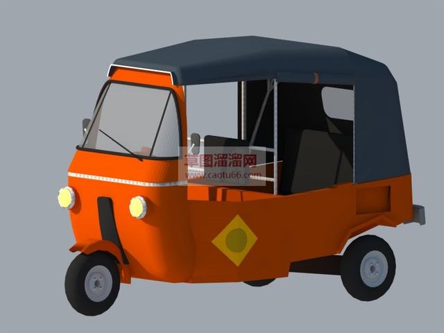 三轮车摩的SU模型