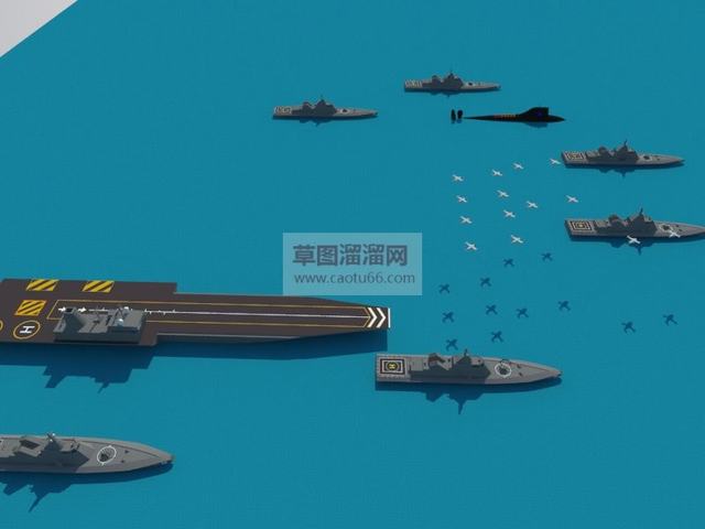 航母战斗群编队SU模型
